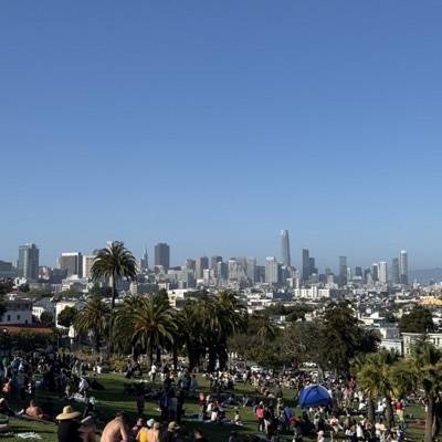 San Francisco skyline from Dolores Park, by Ray