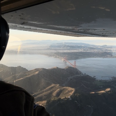 The Golden Gate Bridge from above, by Ray